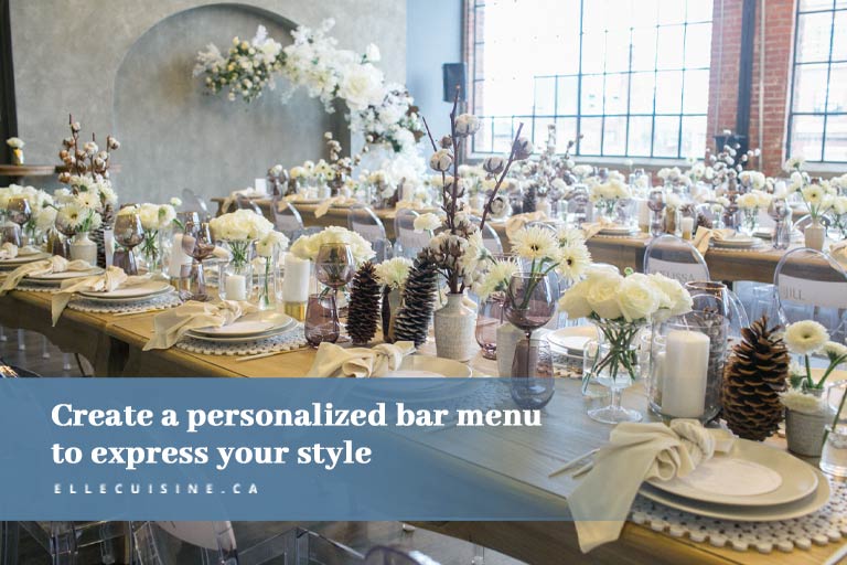 Create a personalized bar menu to express your style