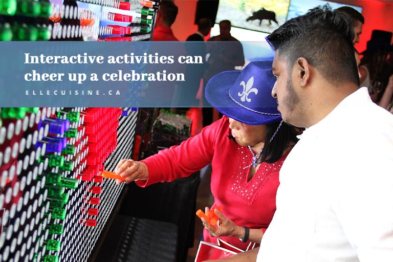 Interactive activities can cheer up a celebration